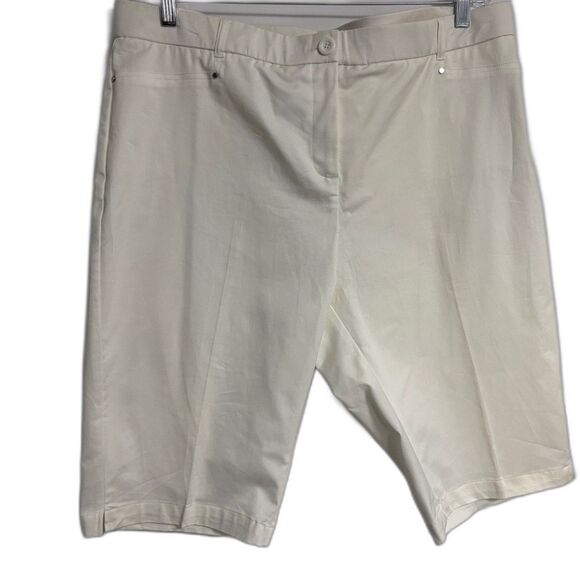 Briggs New York Pants - Briggs New York Slimming Solution Bermuda Shorts 18W 18 Plus Size White Golf NWT